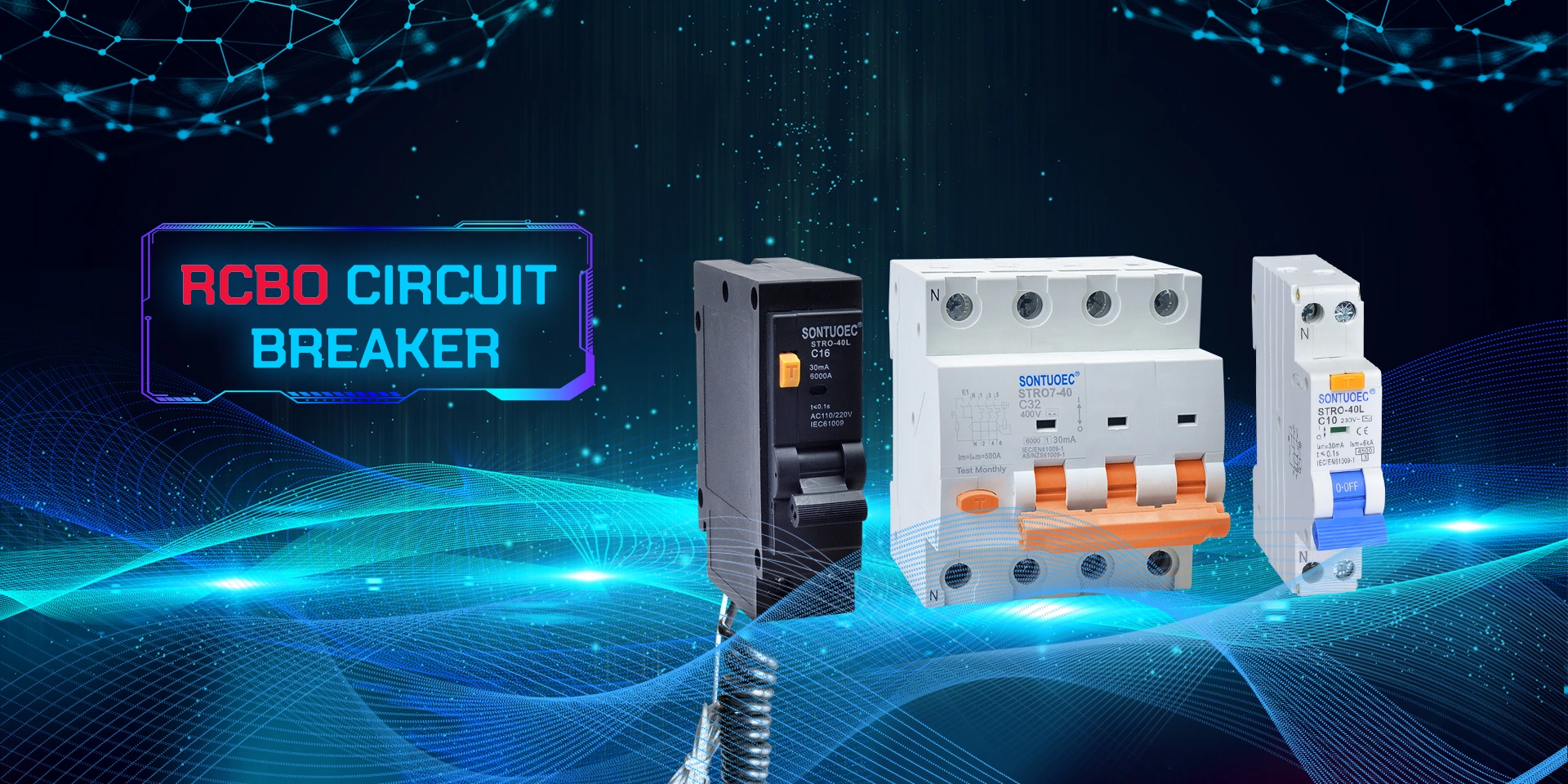 Pemutus litar sisa China dengan perlindungan overcurrent