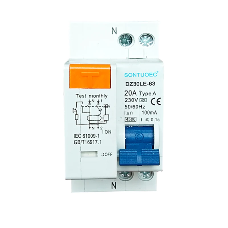 1p+n jenis elektronik RCBO