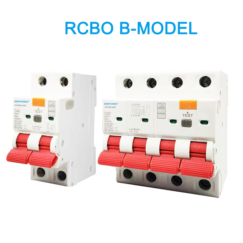 RCBO B Model 2P 4P Pemutus Litar Semasa Sisa