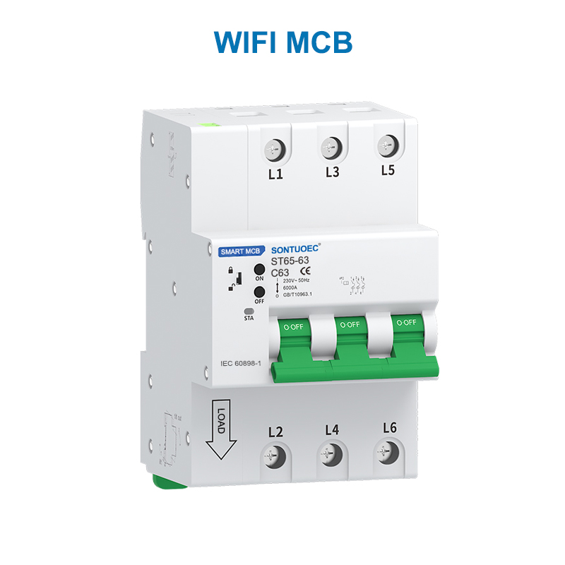 WiFi RS485 Pelbagai fungsi IOT Pintar MCB RCBO Pemutus Litar Pintar