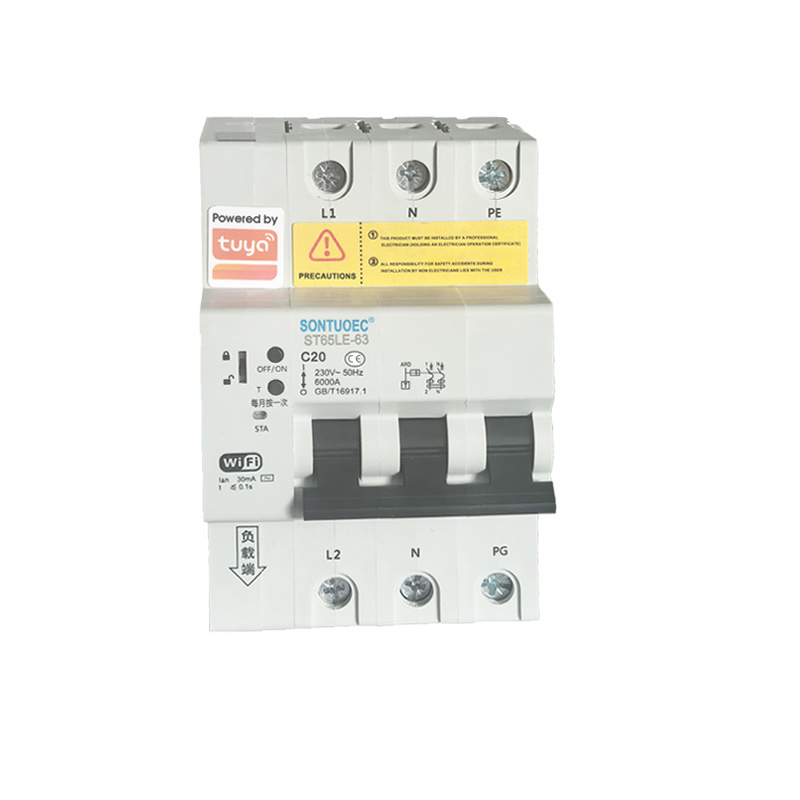 WiFi ST65LE-63wf2 Siri Pelbagai Fungsi IoT Pintar RCBO Pemutus Litar Pintar
